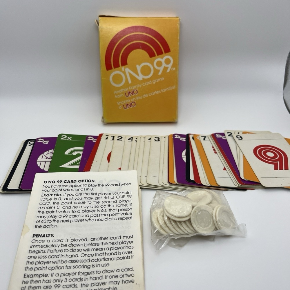 Vintage O'No 99‎ Card Game Gay Distributing Canada International Games Complete